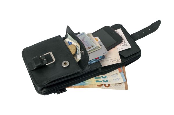 kožená kapsa BasicNature Belt Safe black