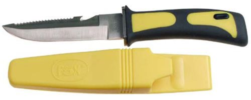 Nôž potápačský MFH FROGMAN 45402 - žltý