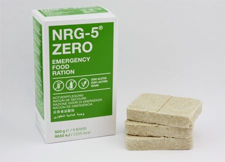 Núdzová celodenná strava NRG-5® ZERO Emergency Food Ration (bez lepku, bez laktózy)