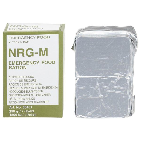 Núdzová strava pre vegánov Trek'n eat NRG-M Emergency Food Ration (bez lepku, bez laktózy) 250 g