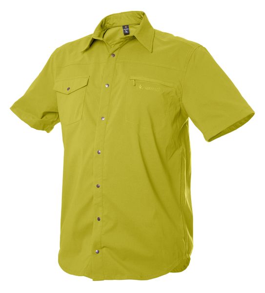 pánska košeľa Warmpeace Molino oasis green z materiálu Smile Skin Stretch Ripstop.