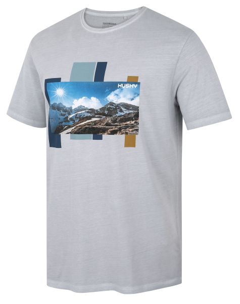 pánske bavlnené tričko HUSKY Tee Skyline M light grey