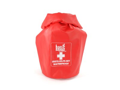 vodotesná prázdna lekárnička BasicNature Packsack First Aid red 2 L