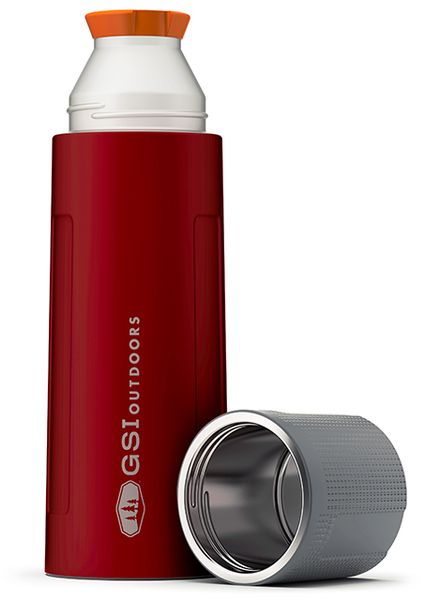 termoska GSI Outdoors Glacier Stainless 1 L - GSI OUTDOORS Vacuum Bottle 1L red