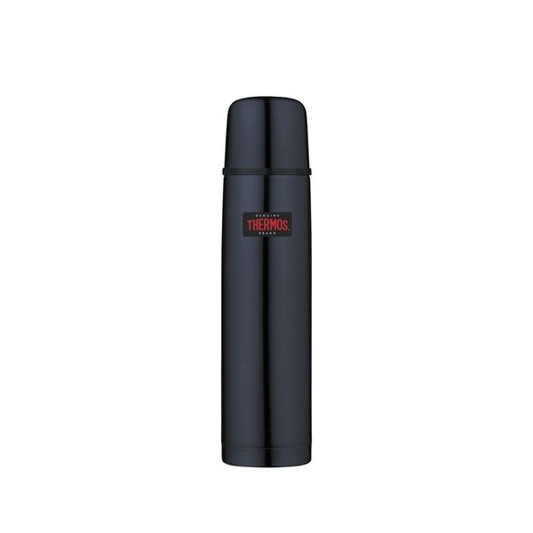 termoska THERMOS Light & Compact 0.75 L tmavo modrá s tlačidlovým uzáverom a šálkou