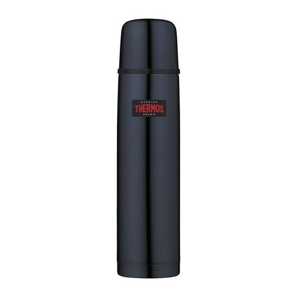 termoska THERMOS Light & Compact 1 L tmavo modrá s tlačidlovým uzáverom a šálkou