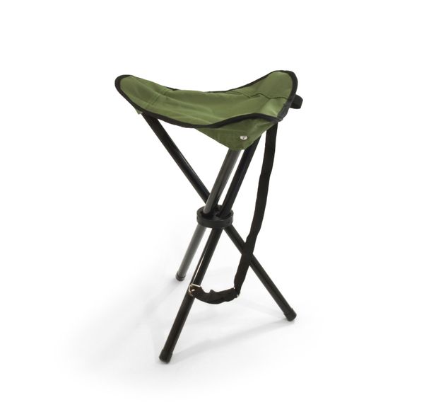 trojnožka BasicNature Travelchair Steel green