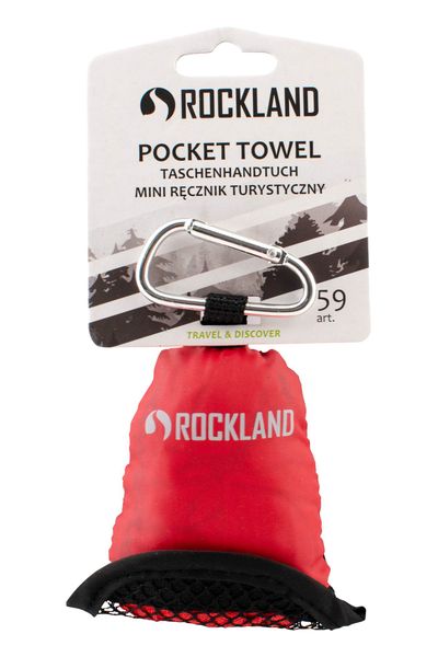 uterák Rockland pocket towel červený - Mini turistický uterák